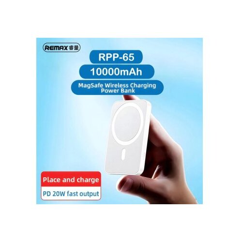 Remax usion rpp-65 pd20w + wireless 15w 10000mah roze Power bank magsafe ( BAT9603 ) Cene