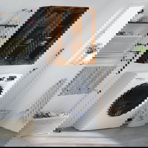 VidaXL Stenska omarica dimljen hrast 69,5x34x90 cm Slike