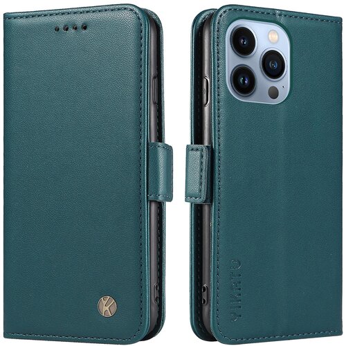 INORCO YIKATU YK-003 za iPhone 13 Pro 6,1 palčni PU usnjeni preklopni ovitek s stojalom proti praskam, torbica za telefon, (22036425) Cene