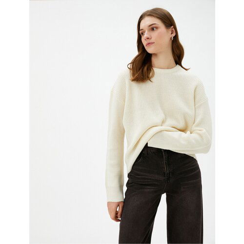 Koton Wide Collar Sweater Half Zipper Knitted Cene
