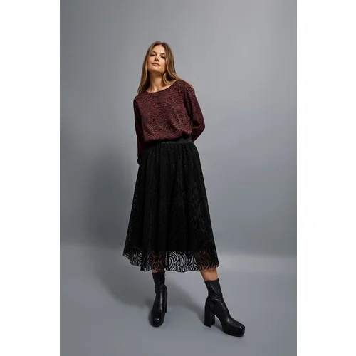 Moodo Flared midi skirt