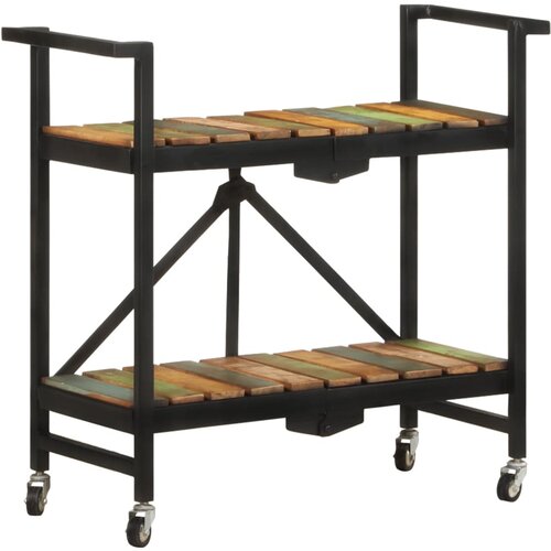VidaXL kuhinjski voziček 87x36x81 cm trden predelan les Slike