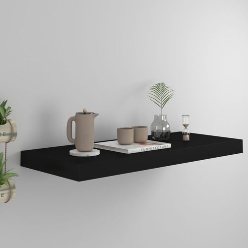  Plutajuća zidna polica crna 60 x 23,5 x 3,8 cm MDF Slike