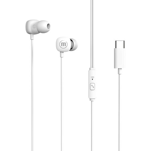 Maxell, savio slu&amp;scaron;alke z mikrofonom usb-c maxell 120cm bele Slike