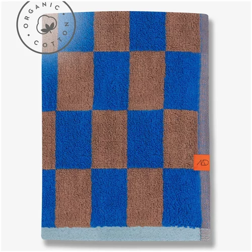 Mette Ditmer Denmark Plavo-smeđi ručnik od organskog pamuka 70x133 cm Retro -