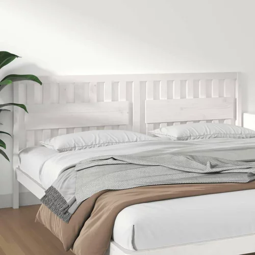  Uzglavlje za krevet bijelo 205 5x4x100 cm od masivne borovine