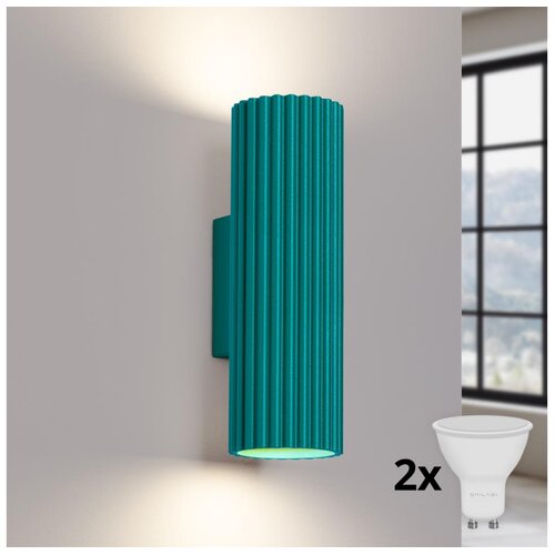  Brilagi - LED zidno svetlo CRESTO 2xGU10/10W/230V 20 cm tirkizno Cene