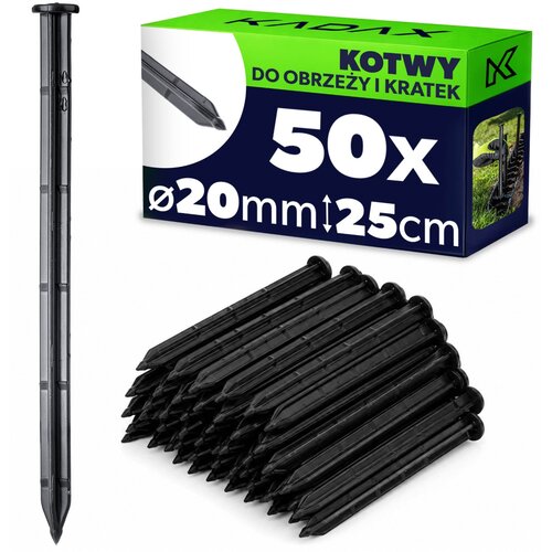 KADAX Sidrni žebljički za pritrjevanje robov agrotekstila, 25 cm, 50 kosov, (5000362562) Slike