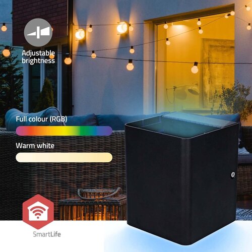 Nedis ZBLOW10RGBW - LED RGBW prigu&amp;scaron;iva za spolja&amp;scaron;nje osvetljenje LED/12W/230V IP65 Wi-Fi Tuya crna Slike