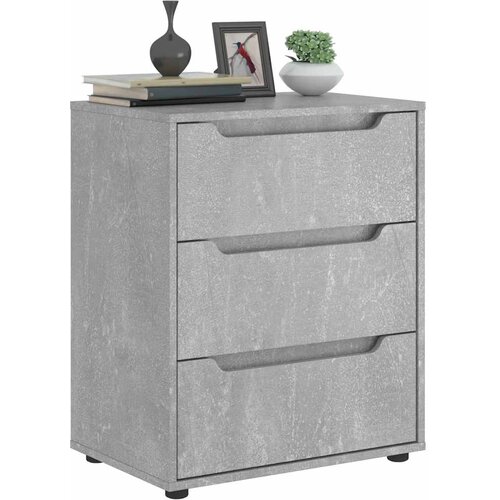  Komoda VISNES beton siva 60x40x73 cm konstruirano drvo Cijene