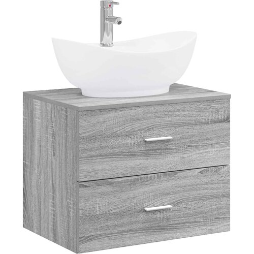  Set namje&amp;scaron;taja za kupaonicu Siva Sonoma Konstruirano drvo 62.5 x 44.5 x 50 cm Slike