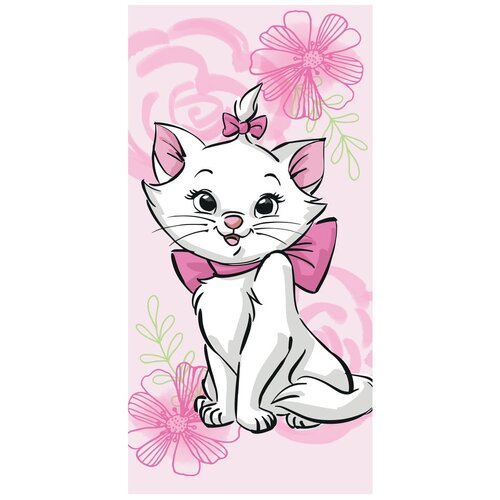 Jerry Fabrics Rožnata bombažna otro&amp;scaron;ka brisača 70x140 cm Marie Cat &amp;ndash; Slike