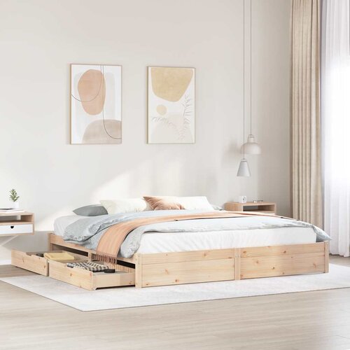 VidaXL Okvir kreveta bez madraca 180 x 200 cm od masivne borovine Slike