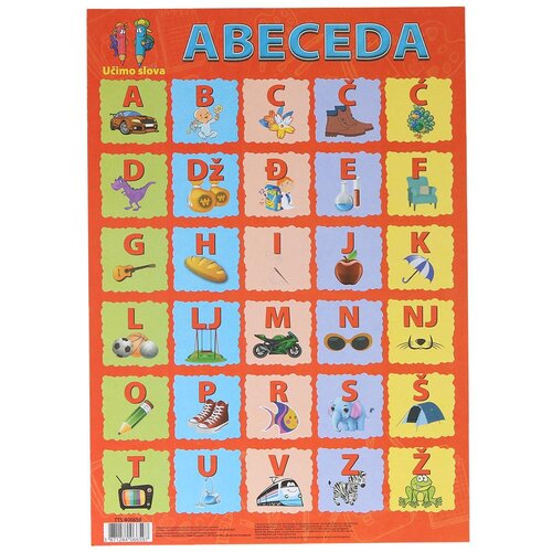 Tts Učimo slova Abeceda A4 Slike