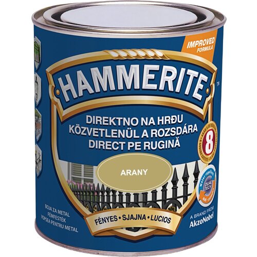 HAMMERITE sijajni lak za kovino smooth zlata 750 ml Cene