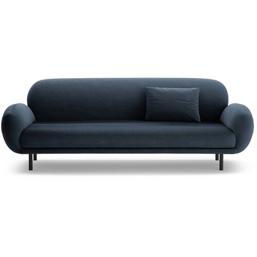 Micadoni Temno modra sedežna garnitura iz tkanine boucl&amp;eacute; 208 cm Poppy &amp;ndash; Slike