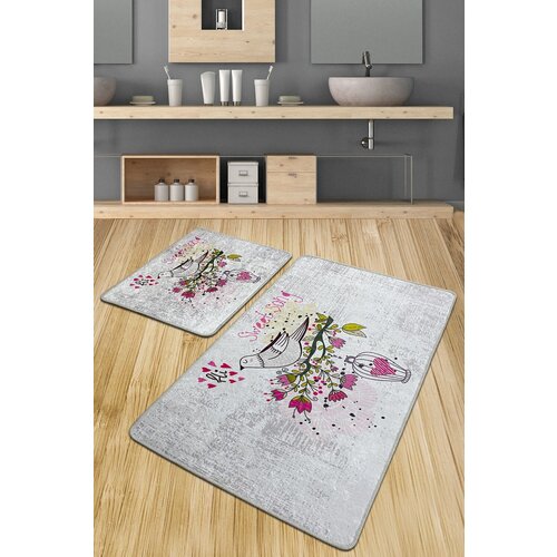  songs djt multicolor bathmat set (2 pieces) Cene