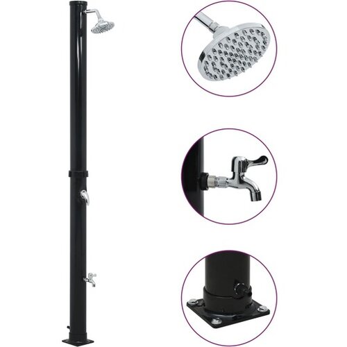  Solarni tu&amp;scaron; črn 220 cm 20 L Slike