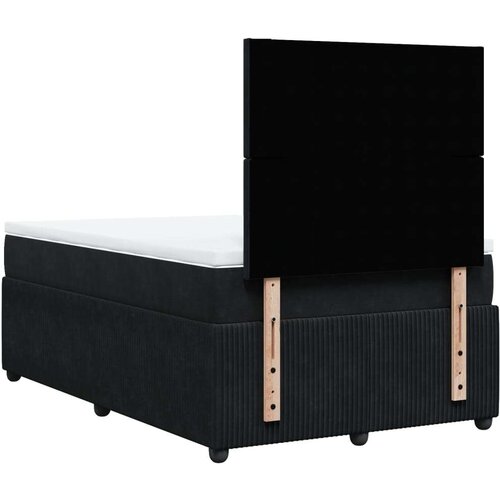 vidaXL Krevet box spring s madracem crni 120 x 190 cm bar&scaron;unasti Cijene