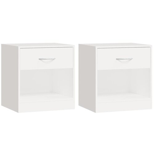 Maison Chic 2 kose Nočne omarice - Nočne mize s predalom bela, (21689160) Cene