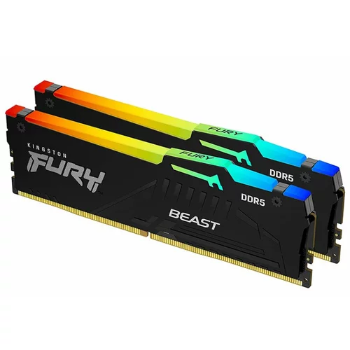 Kingston Fury Beast 32GB (2x16GB) 6000MT/s DDR5 CL36 EXPO (KF560C36BBEAK2-32) RGB ram pomnilnik