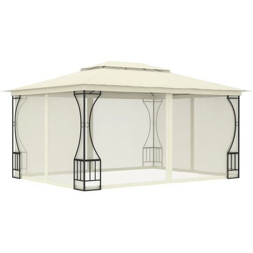 vidaXL Paviljon z zavesami 300x400x265 cm krem Cene