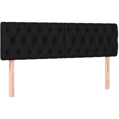 Maison Chic Posteljno vzglavje - Vzglavna omarica 2 kosa črno 80x7x78/88 cm blago, (22077261) Cene