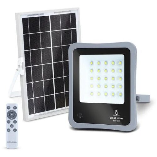 Aigostar Solarni LED reflektor z ločenim monokristalnim solarnim panelom 50W 6500K 500lm Cene
