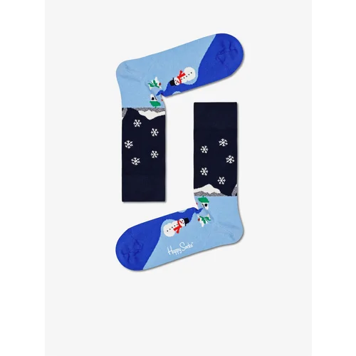Happy Socks Blue socks with winter theme - unisex