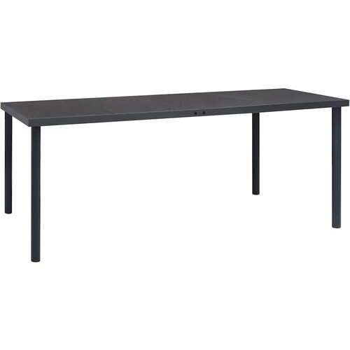 vidaXL vrtna jedilna miza antracitna 190x90x74 cm jeklo Cene