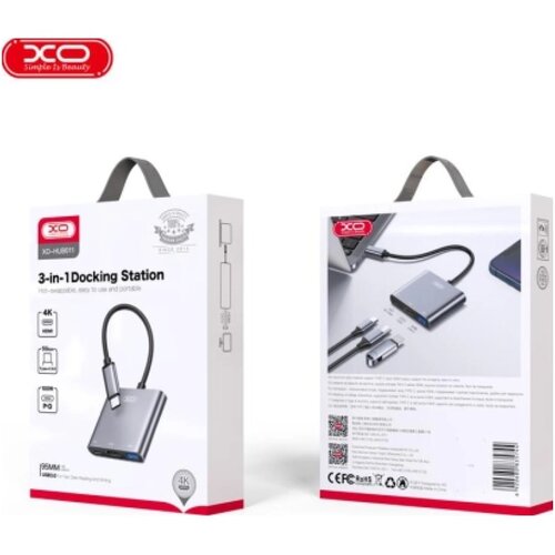 XO HUB011 USB Type-C Multi-hub 3in1 Cene