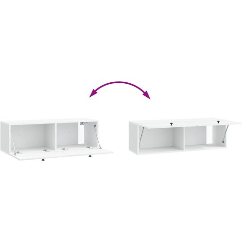  ormar za zid 98 x 31 x 30 cm Bijela Konstruirano drvo Zidne Slike