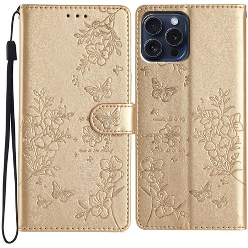 SUNSKY Eleganten etui ovitek za Samsung iPhone 16 Pro, Metulji, Gold Cene