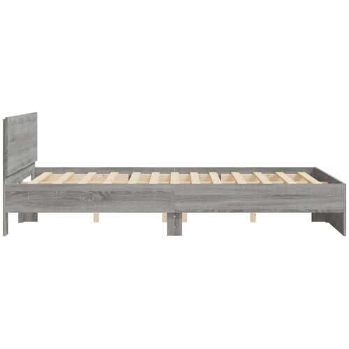  Okvir kreveta s uzglavljem boja hrasta 140x190 cm Slike
