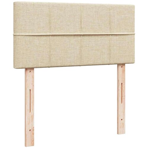 VidaXL otomanski okvir kreveta s madraca krem 90x190cm od tkanine Slike