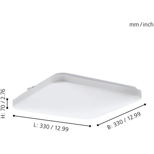 Eglo Frania plafonjera/1, led, 17,3w, 330x330, bijela Slike