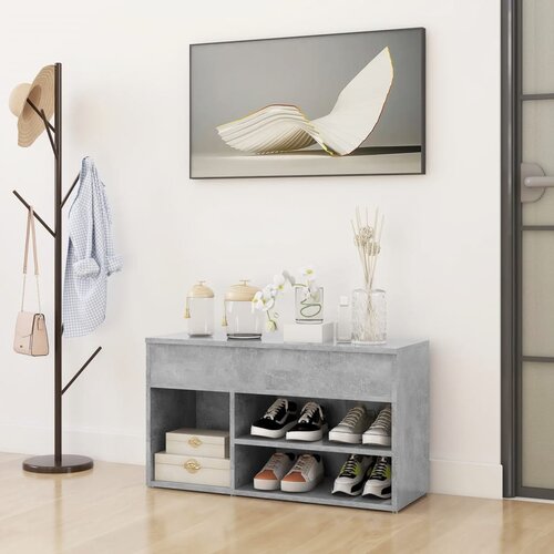 vidaXL Klupa za cipele siva boja betona 80 x 30 x 45 cm od iverice Cijene