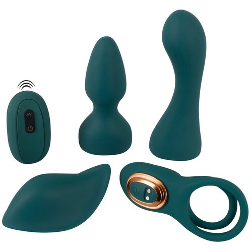 Coup!es Choice RC Mini Vibrator with 4 Attachments Green Cene