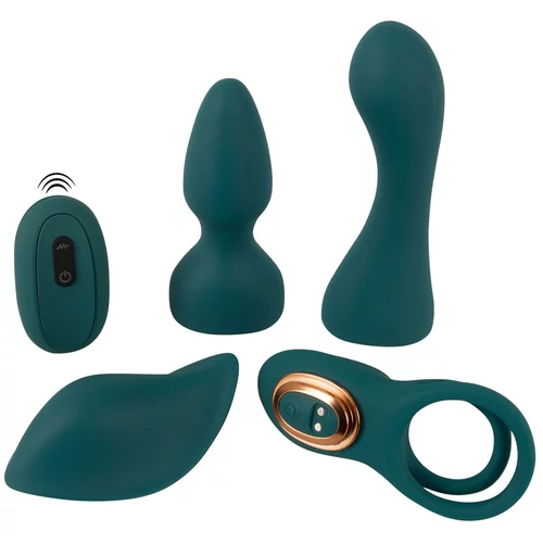 Coup!es Choice RC Mini Vibrator with 4 Attachments Green