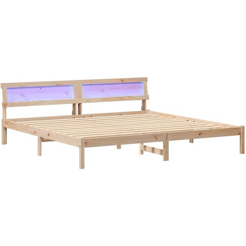  Krevetna konstrukcija Smeđa 200 x 200 cm Masivna borovina Slike