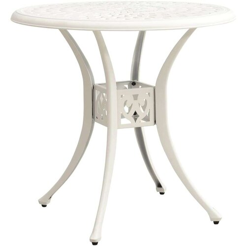 Bistro 3-dijelni bistro set od lijevanog aluminija bijeli Slike