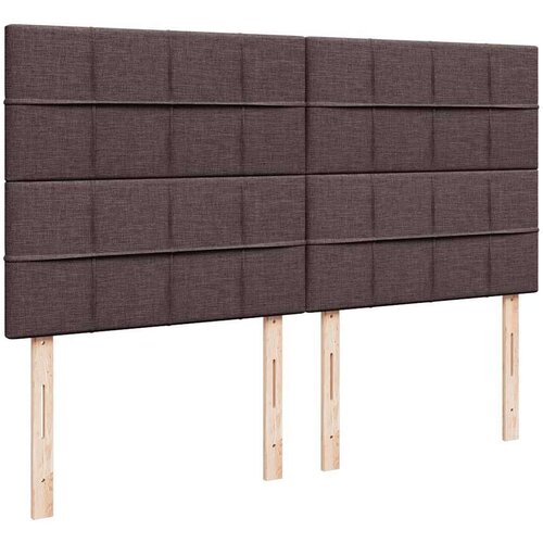  Otomanski krevet s madracem i LED tamnosmeđi 180x200 cm tkanine Slike