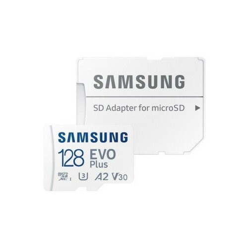 Samsung evo plus microsd card 128GB class 10 + adapter MB-MC128KA Slike
