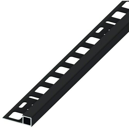  Kvadro profil (Aluminij, Črne barve, 2,5 m x 10 mm, &amp;Scaron;četkano) Slike