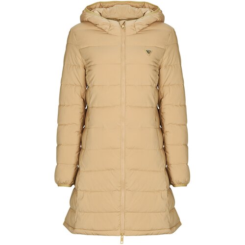 Guess Puhovke NEW ALETA LONG PUFFER JACKET Bež Slike