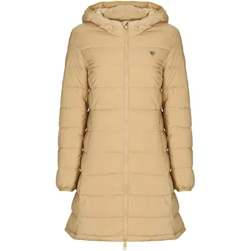 Guess Puhovke NEW ALETA LONG PUFFER JACKET Bež