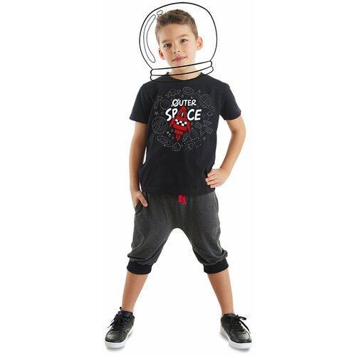 Mushi Space Rocket Boy T-shirt Capri Shorts Set Slike