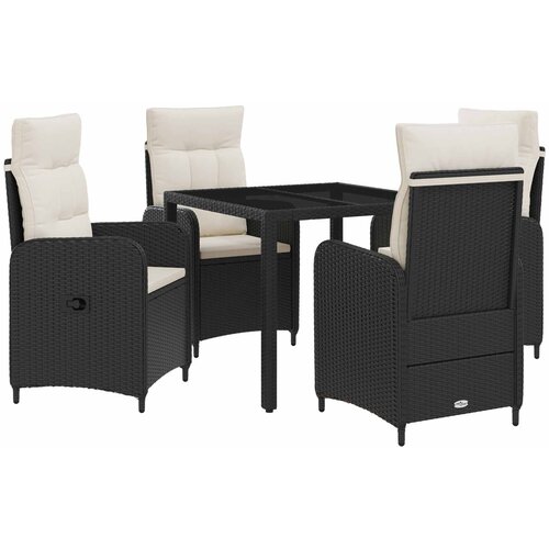 Vanjski set za objedovanje 5 pcs Crna i krem-bijela Cijene
