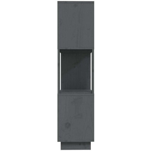 VidaXL knjižna omara/pregrada siva 80x25x101 cm trdna borovina Slike