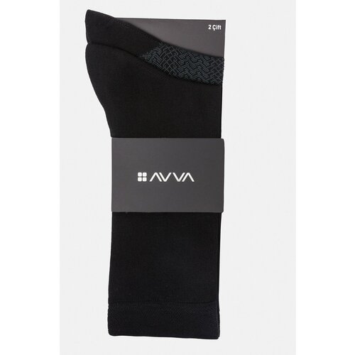 Avva Men's Black Patterned 2-Pack Socket Socks Cene
